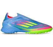 Adidas - Bota de fútbol F50 Pro LL Turf, Unisex, Blue Fusion-Lucid Lemon-Lucid Pink, 8,5 UK