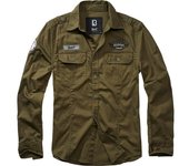 Brandit Luis Vintage Camisa - Verde (2XL)