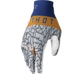 Thor Bravo Guantes de motocross - Blanco Azul Amarillo (XS)