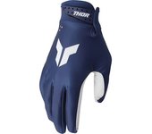 Thor Logo Guantes de motocross - Blanco Azul (S)