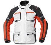 Held Carese II chaqueta textil de motocicleta para damas y hombres - Gris Naranja (XS)