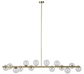 Maisons du Monde Lámpara de techo con 14 bolas de metal dorado