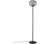 Nordlux Lámpara de pie negro con tulipa de cristal acabado en fumé