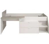 Unique Cama combinado con escritorio y 2 cajones - 90x200 cm blanco