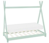 ML-Design Cama infantil tipi menta pino con colchón oeko 70 x 140 cm