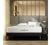 Royal palace bedding Somier negro + colchón con muelles y viscoelástica 120 x 190
