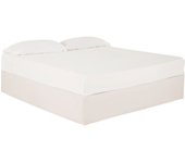 Decowood Canapé desenfundable de lino blanca para colchón 160x200cm
