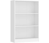 VASAGLE Estantería de 3 niveles de 80 x 24 x 93 cm de color blanco