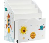 SONGMICS Estantería infantil de 62,5 x 29,5 x 70 cm de color blanco