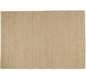 MACABANE Alfombra rectangular de yute y algodón beige de 200x290 cm