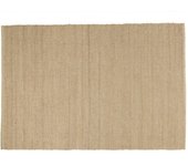 MACABANE Alfombra rectangular de yute y algodón beige de 160x230 cm