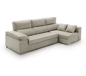 Velare Sofá chaise longue cama con arcón derecha gris 264x145x105