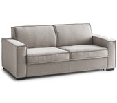 Talamo Italia Sofá cama de 2 plazas en ecopiel gris tórtola 200x95h90 cm