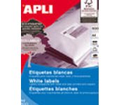 APLI 01783 etiqueta de impresora - Etiquetas de impresora (Color blanco, 70 x 37, A4)