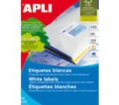 APLI 1287 - Etiqueta Adhesiva Apli 1287 Tamaño 105X35 Mm Fotocopiadora Laser Ink-Jet Caja Con 100 Hojas Din A4