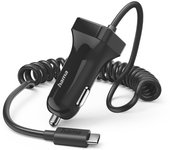 Hama 00201609 cargador de dispositivo móvil Teléfono móvil, Smartphone Negro Encendedor de cigarrillos Auto