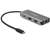 StarTech.com Hub Ladrón USB C con Puerto de Red Ethernet Gigabit RJ45 GbE - Concentrador USB Tipo C USB 3.2 Gen 2 de 10Gbps con 2 Puertos USB-A y 1 Puerto USBC - Alimentado por el Bus USB - de Aluminio - Funciona con Thunderbolt 3