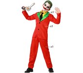 Atosa disfraz payaso rojo halloween niño infantil 7 a 9 años