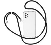 Otras Accesorio Compatible - Funda Colgante con Cuerda para Samsung Galaxy A23 4G / A23 5G / M23 Negro (Black)