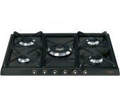 Placa Gas - Smeg SR775AO, 4 Zonas, 70 cm, Negro, Sin Marco