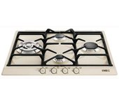 Placa Gas - Smeg SR764PO, 4 Zonas, 60 cm, Crema, Sin Marco
