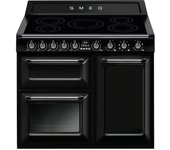 Cocina Inducción - Smeg TR103IBL2, 100 cm, 5 zonas, Negro