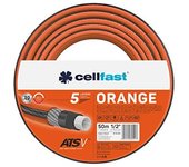 Cellfast Naranja ATSV™ - Manguera de jardín (5 capas, resistente a los rayos UV, 24 bar, presión de rotura (1/2", 50 m)