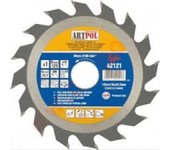 ARTPOL Hoja de sierra circular de mano 230 x 30,0 mm, ideal para cortar madera, 60 T, corte preciso, durabilidad superior, alta calidad, perfecto para proyectos de carpintería.