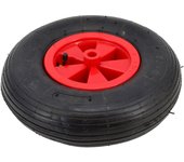 Awtools koło do taczki ogrodowej pneumatyczne 300mm plastikowa felga opona 2-płócienna czerwone