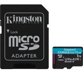 Kingston Technology Tarjeta microSDXC Canvas Go Plus Gen4 de 1 TB, 200 MB/s, A2 U3 V30 y adaptador