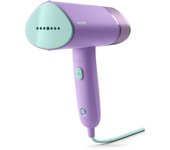 Philips Domestic Appliances Serie 3000, Plancha Vertical, Vaporizador, 1000 W, 20 g/min de Vapor, Depósito de agua de 100 ml Extraíble, Diseño Compacto y Plegable para Viajar, Morado (STH3010/30)