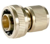 Acoplamiento rápido, conector de manguera de jardín, acoplamiento de retención de agua, latón, 3/4