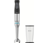 Batidora de mano de 1200 W, tecnología PerreoMove que mueve las cuchillas arriba y abajo para batir más con menos esfuerzo, cuchillas de 4 hojas con recubrimiento de titanio, pie XL extralargo.