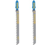 Hoja de sierra de calar IRWIN Pro IW1014103, para metal, hasta 3 mm, paquete de 2 piezas, conexión en U, acabado fino, fuerte y duradero, compatible con sierras de calar universales.