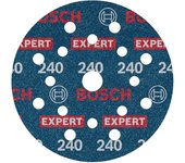 Bosch 50x Disco de lija para láminas EXPERT O780, 125 mm (para Madera dura, Pintura sobre madera, Ø 125 mm, Grano 240, Professional Accesorios Lijadora excéntrica)