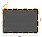 Black+Decker Red para Remolque - 2 x 3 m - Banda elástica 8 mm - con Bolsa de Almacenamiento - Negro