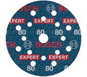 Bosch 50x Disco de lija para láminas EXPERT O780, 125 mm (para Madera dura, Pintura sobre madera, Ø 125 mm, Grano 80, Professional Accesorios Lijadora excéntrica)