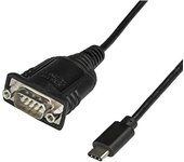 StarTech.com Adaptador Conversor USB Tipo C a Serie DB9 RS232 con Retención de Puertos COM - Cable Convertidor de 40cm USBC a Serie - para PLCs, Escáners, Impresoras - para Windows Mac y Linux