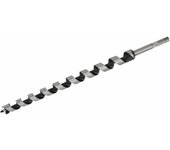 Broca tipo barrena para madera Awtools, modelo 32,0x460mm, ideal para perforaciones profundas en maderas duras, punta autocentrante, espiral doble, acero de alta resistencia