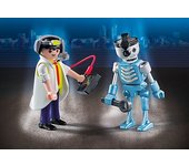 Playmobil City Action Scientist with Robot Duo Pack Figura de construcción Multicolor