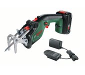 Bosch Home and Garden sierra de jardín de batería Keo (1 batería de 2,0 Ah, sistema de 18 V, diámetro de corte 80 mm, con cuchilla Swiss Precision Wood, en caja)