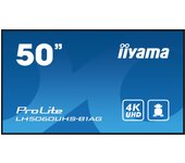 iiyama LH5060UHS-B1AG pantalla de señalización Pizarra de caballete digital 125,7 cm (49.5") LED Wifi 500 cd / m² 4K Ultra HD Negro Procesador incorporado Android 11 24/7