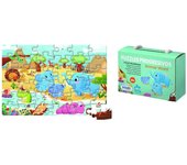 Dohe Educa - Puzzle Progresivo Infantil - 36 Piezas de Cartón, Temática Animal World, Rompecabezas para Niños 4 6 Años, Material Educativo