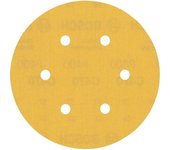 Bosch Professional 50 x Lijas Expert C470 con 6 agujeros, para Madera dura, Pintura sobre madera, 150 mm, Grano 400, Accesorios Lijadora excéntrica