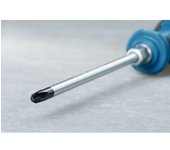 Bosch Professional 1600A01TG2 Destornillador de estrella, cromo vanadio, mango softgrip con cabezal de acero, Azul, PH1 x 100mm