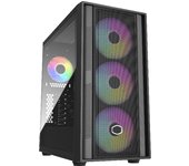 Cooler Master MasterBox 600 Caja PC E-ATX Mediatorre - Lista para Placa Base Conexión Oculta & Radiador 420mm, Ventiladores ARGB PWM Integrados 3x140mm & 1x120mm, Vidrio Templado, USB3.2 Gen2x2 Tipo-C