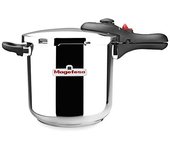 MAGEFESA ® Dynamic olla a presión Súper rápida de 6 litros, fabricada en acero inoxidable 18/10, apta para todo tipo de cocinas, incluido inducción, 5 sistemas de seguridad, fácil uso, express