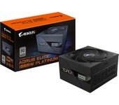 GIGABYTE AORUS ELITE P1000W ICE Fuente de Alimentación - PCIe 5.0, 80 PLUS Platinum, Diseño completamente modular, Ventilador de 120 mm, Compatible con ATX 3.0, Enchufe UE