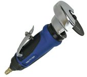 Adler Esmeriladora angular neumática 75mm, herramienta profesional para desbaste y corte industrial, sistema neumático de alta presión, diseño ergonómico, seguridad avanzada, color metálico.