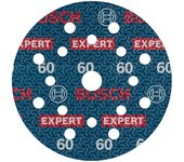 Bosch 50x Disco de lija para láminas EXPERT O780, 125 mm (para Madera dura, Pintura sobre madera, Ø 125 mm, Grano 60, Professional Accesorios Lijadora excéntrica)